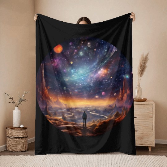 Galactic Splendor: Embrace the Marvels of Cosmos Throw Blankets