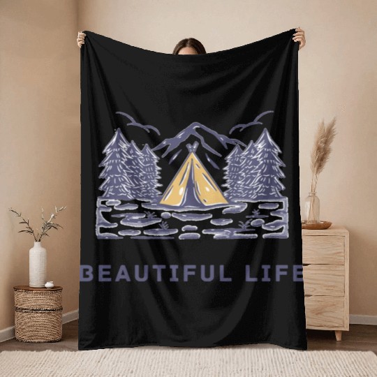 Beautiful life Throw Blankets