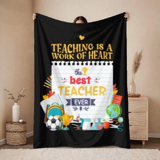 Best teacher ever Throw Blankets