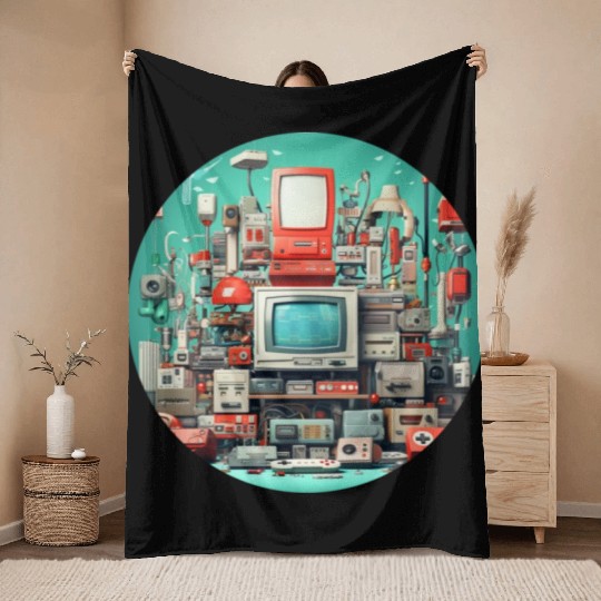 Retro Gaming Magic: Unleash the 8-Bit Nostalgia! Throw Blankets