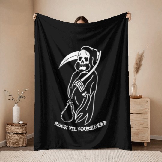 Beartooth Rock Til Youre Dead Throw Blankets