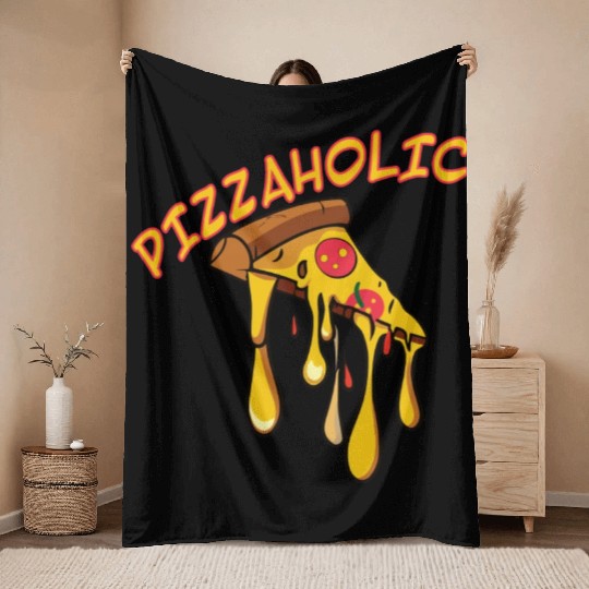 Pizza Lover Italian Funny Pizzaholic Throw Blankets