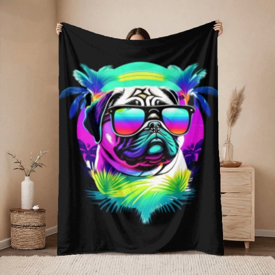 Pug Throw Blankets