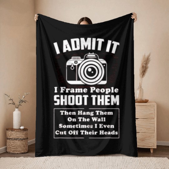 i shoot people photography cut off their heads pho Throw Blankets