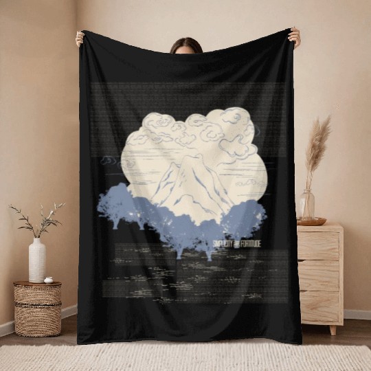 Ying And Yang Peace Of Mind Yoga Sayings Throw Blankets