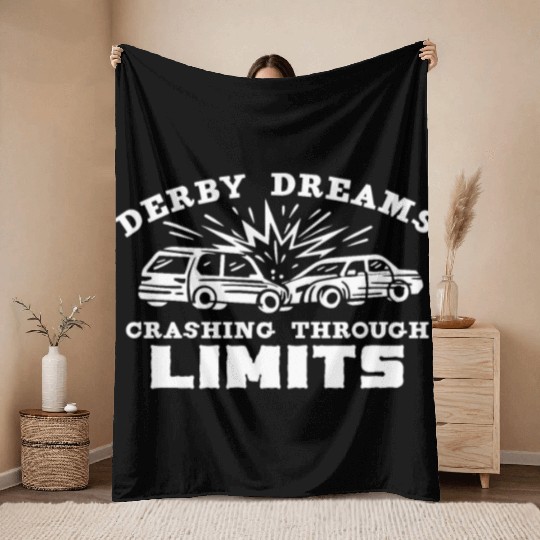 Demo Derby Demolition Derby Demolition Derby Lover Throw Blankets
