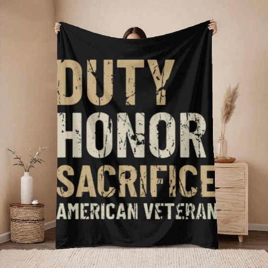 American Veteran | US Veteran | Military Veteran Throw Blankets