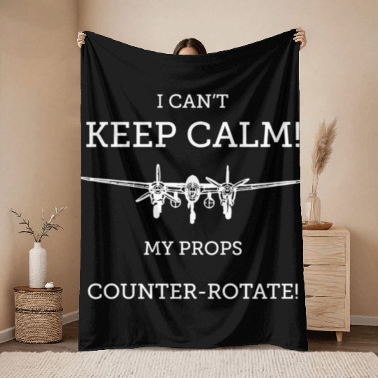 I Can t Keep Calm P 38 Throw Blankets
