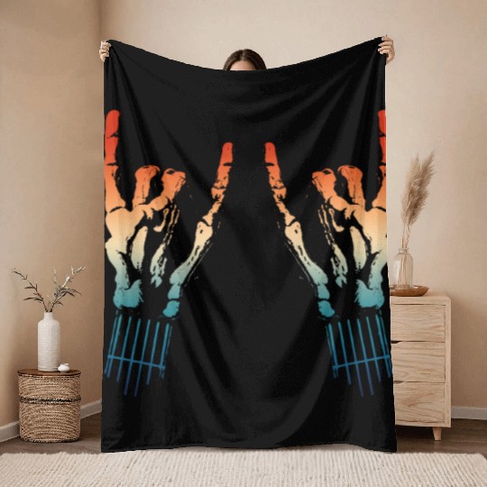 Rock Music Lover Musician Guitar Guitarist Guitar Throw Blankets