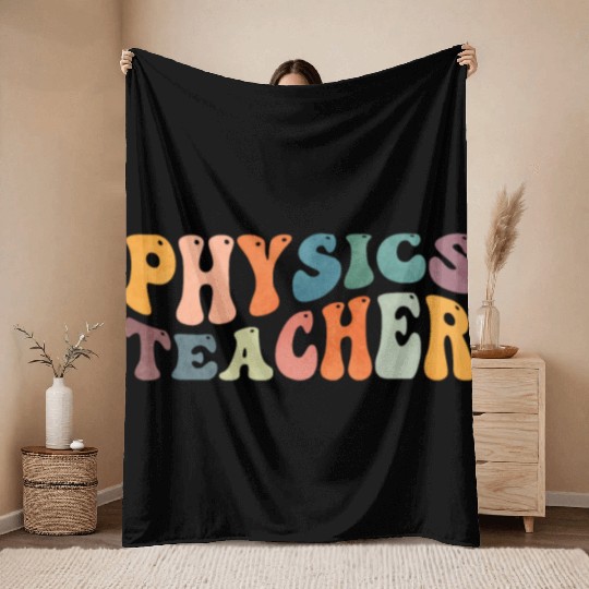 Groovy Physics Teacher Physicist Science Teaching Throw Blankets