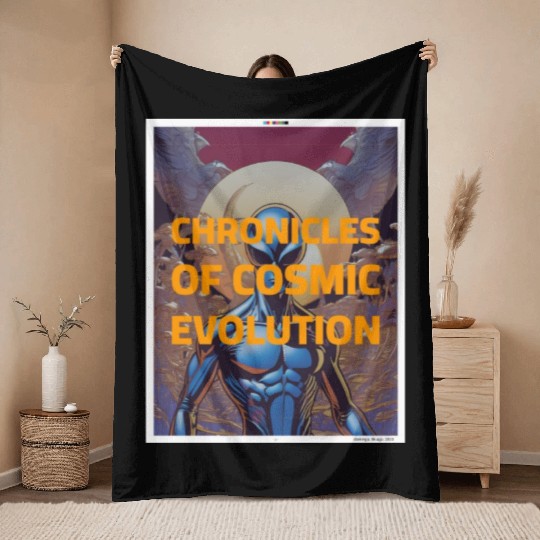 Ethereal Alien Fantasy - Cosmic Radiance Art Throw Blankets
