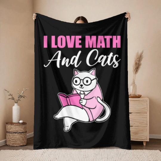 Math and Cats Veterinarian Gift Throw Blankets