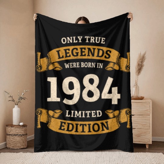 True Legends were born in 1984 40th Birthday Gift Throw Blankets