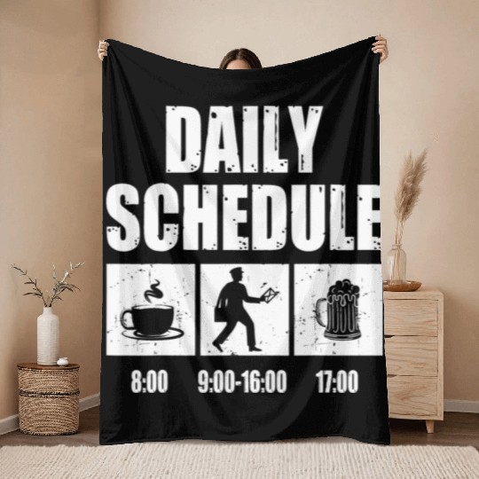 Mailman Postal Worker Daily Schedule Post Mail Throw Blankets