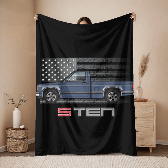 Usa Blue Grey Throw Blankets