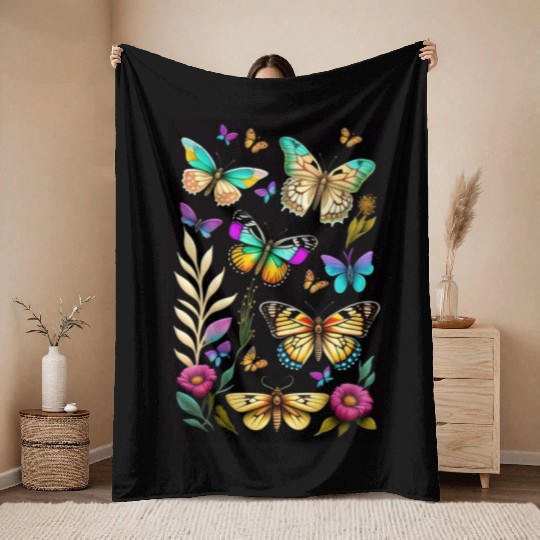 Vibrant Spectrum Throw Blankets