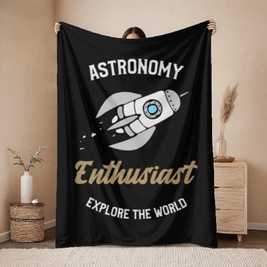 Astronomy Enthusiast - moon astronomy Throw Blankets