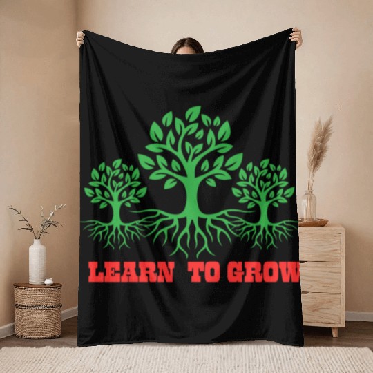 Growth Tree Inspirational Design Throw Blankets