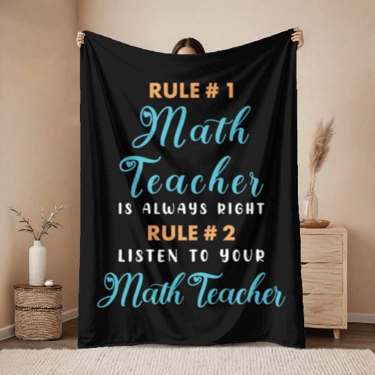 For Math Teacher Throw Blankets