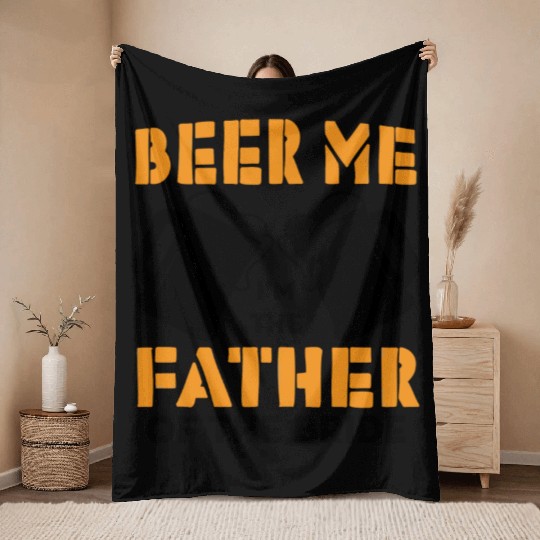 Father s Day Dad Of The Bride Beer Wedding Throw Blankets