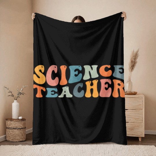 Groovy Science Teacher Scientist Teaching Throw Blankets