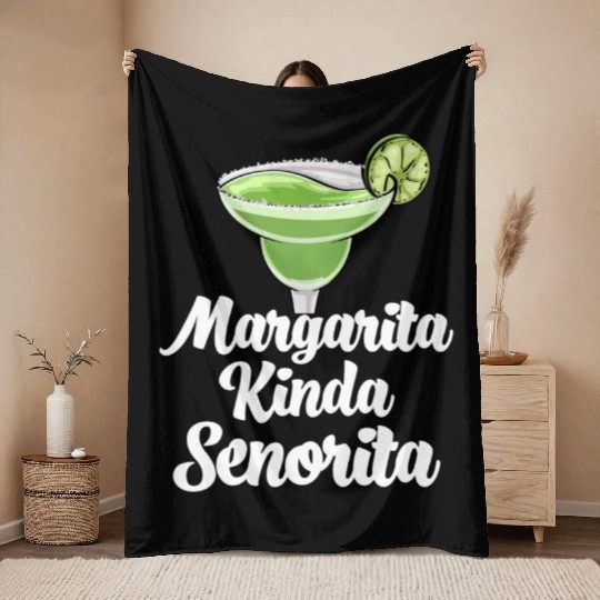 Margarita Kinda Senorita Throw Blankets