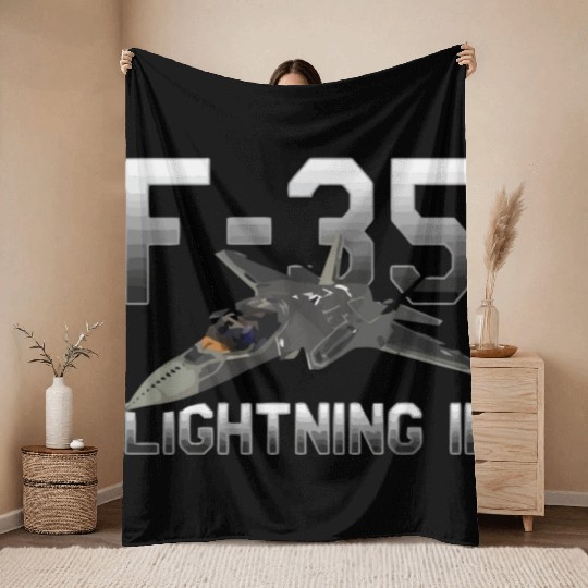 F 35 Lightning II Throw Blankets