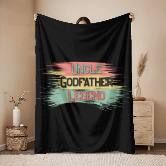 Uncle Godfather Legend Throw Blankets