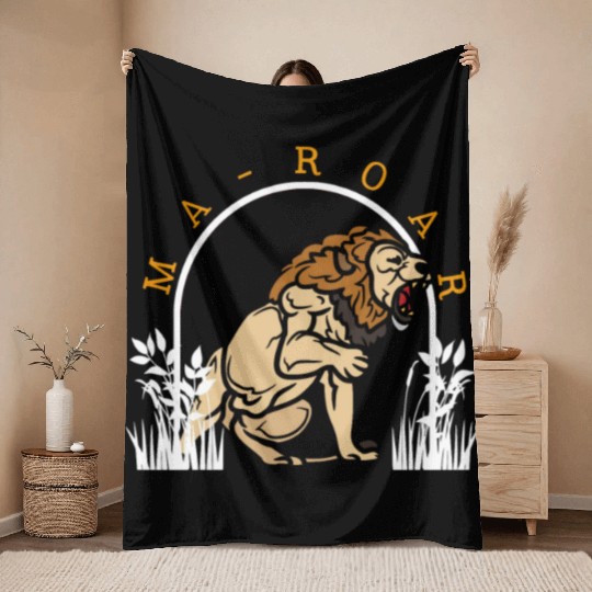 Passover Maror Throw Blankets, Ma-Roar Lion Of Judah