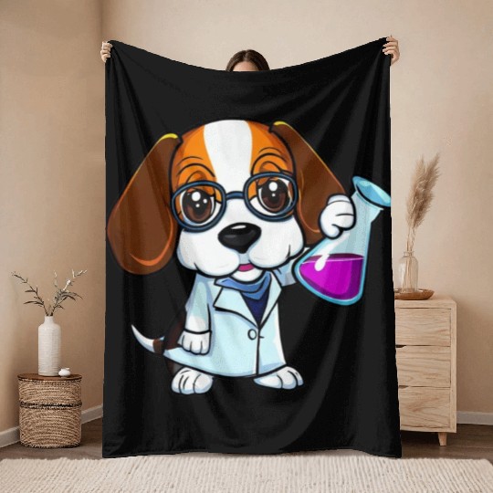 Beagle Puppy - Dexter Throw Blankets