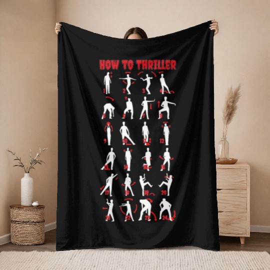 How To Thriller ( for Dark Colours) Throw Blankets