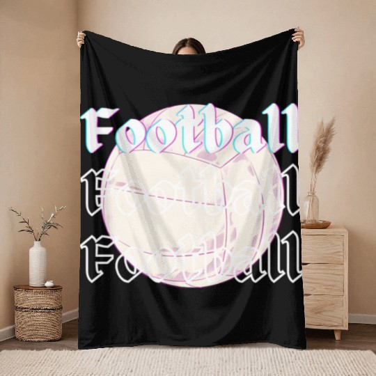 Football is life , sport lover Throw Blankets