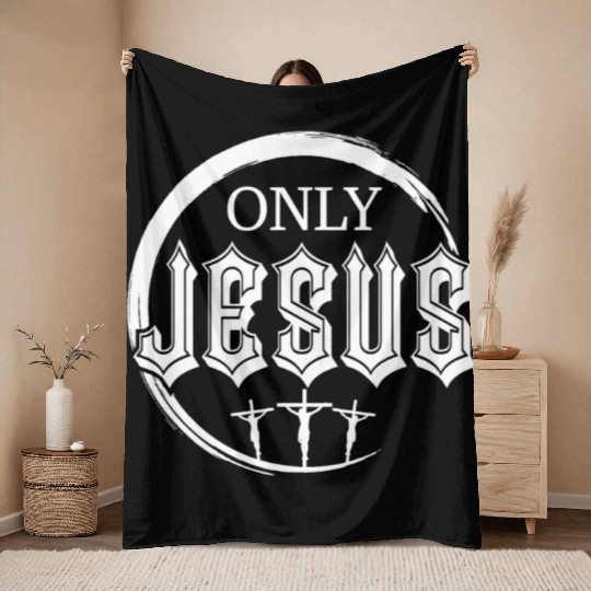 Only Jesus Love Jesus Christian Christmas Throw Blankets