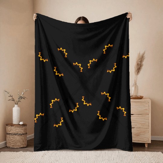 Electric fence barbed wire cross Throw Blankets