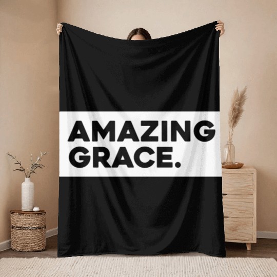 Amazing Grace Love Jesus Christian Christmas Throw Blankets
