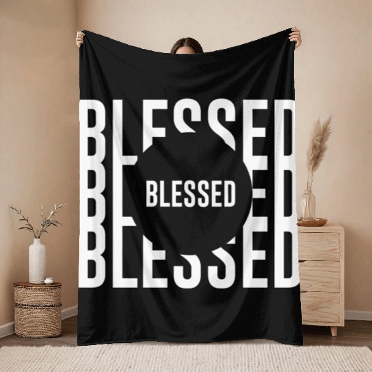 Blessed Love Jesus Christian Christmas Throw Blankets