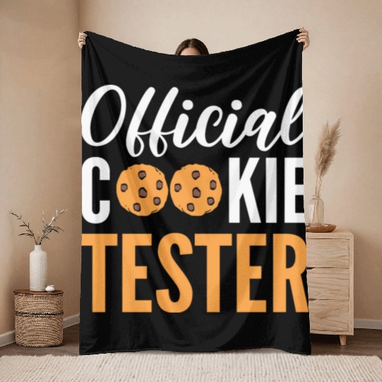 Official Cookie Tester Chef or Baker Gift Throw Blankets