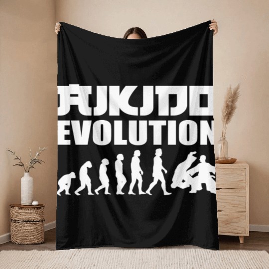 Aikido Evolution Aikido Teacher Throw Blankets