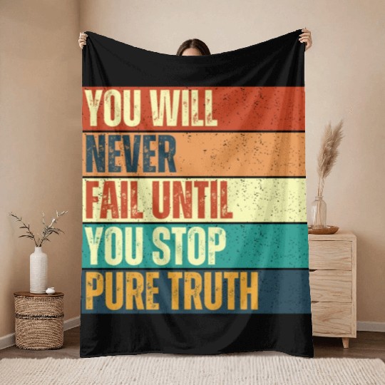 Don't stop until you win Throw Blankets