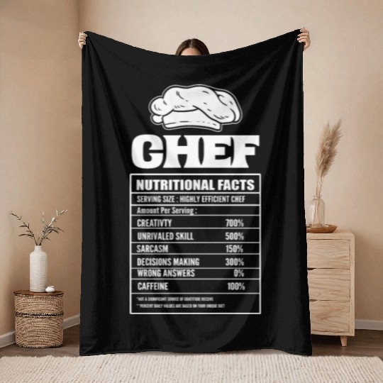 Funny Chef Saucier Throw Blankets