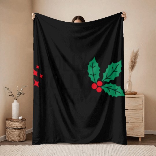 Holly Jolly Christmas Throw Blankets