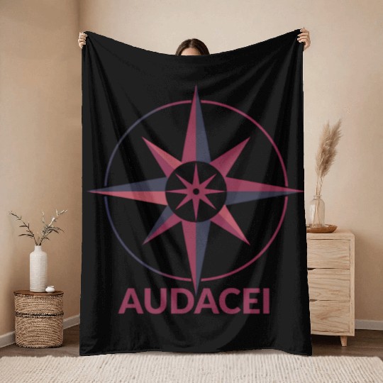 Courageous Evolution: Audacei Color Logo Throw Blankets