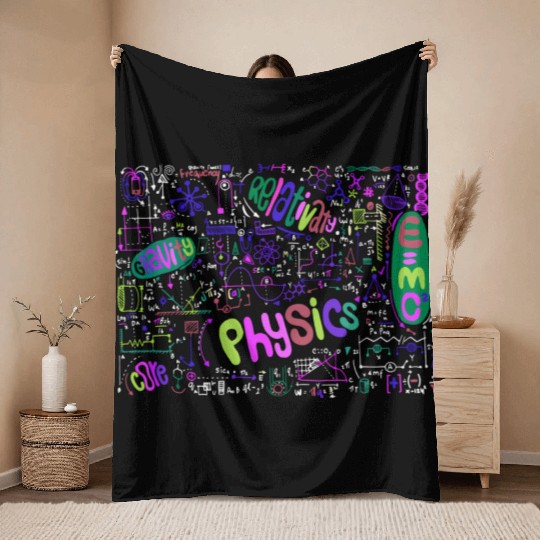 Theoretical Physics Geek Nerd Stem Science Throw Blankets