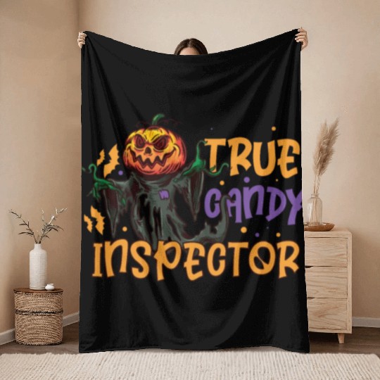 Scary Pumpkin Halloween Costume Autumn Fall Gift Throw Blankets