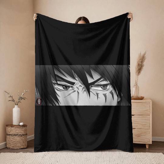 Anime Warrior Eyes Throw Blankets