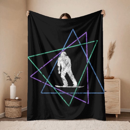 snowboarding Throw Blankets