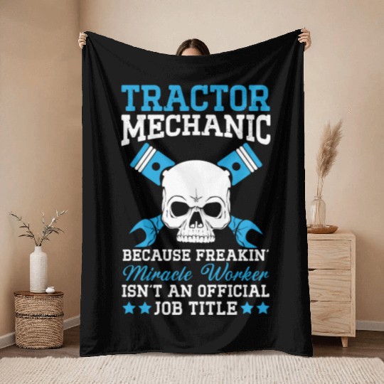 Tractor Mechanic Farm Tractor Repair Mechanical Throw Blankets