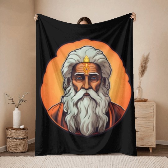 Guru Spiritual Buddhism Throw Blankets