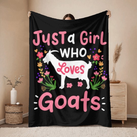 Goats Goat Rancher Farm Throw Blankets