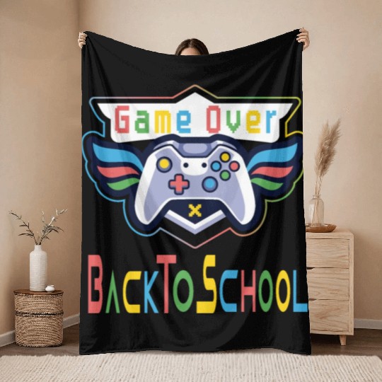 Fun Color Game Over Back To School Throw Blankets